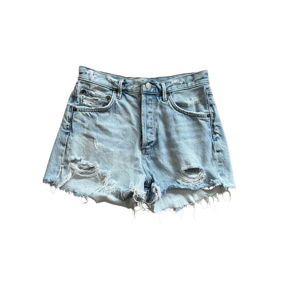 AGOLDE Parker Vintage Denim Cut Off Jean Shorts Distressed 100% Cotton Sz 26